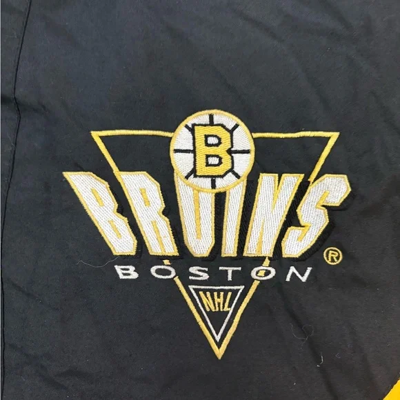 Vintage 90s Logo 7 Boston Bruins NHL Full Zip Hooded Jacket - Picture 5 of 11